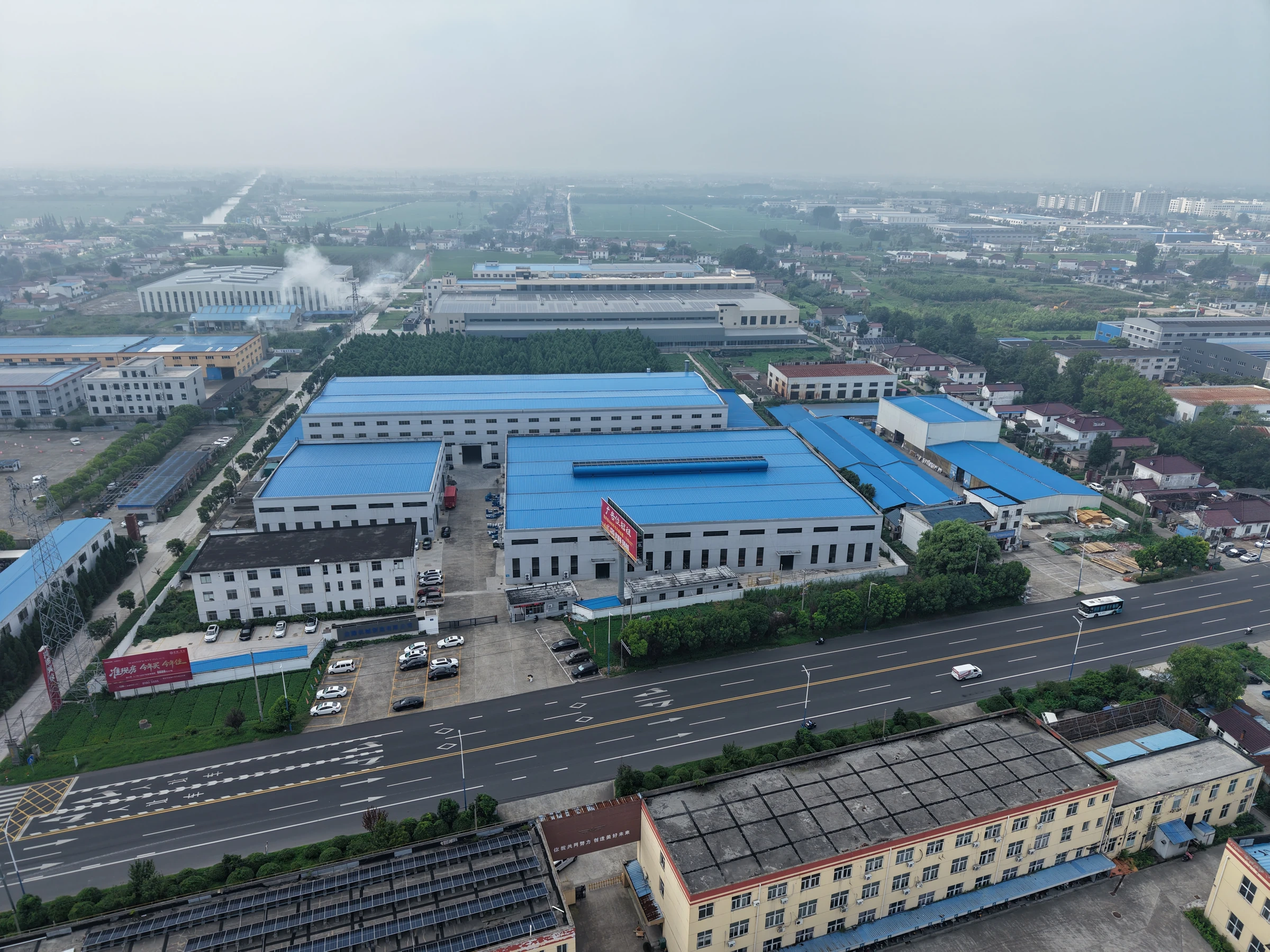 Aerial view of a manufacturing partner facility
