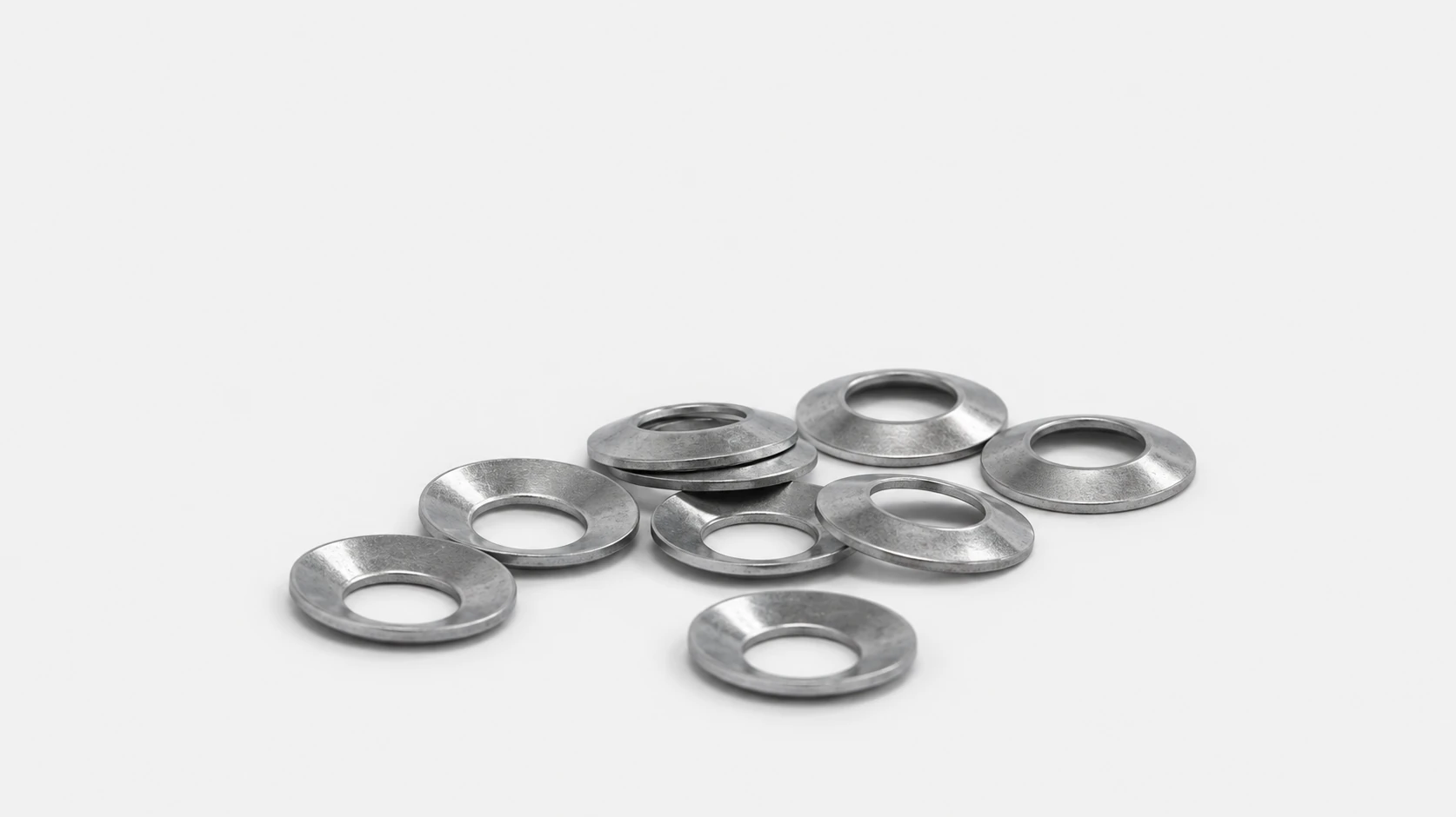 Photograph of disc spring washers / belleville washers